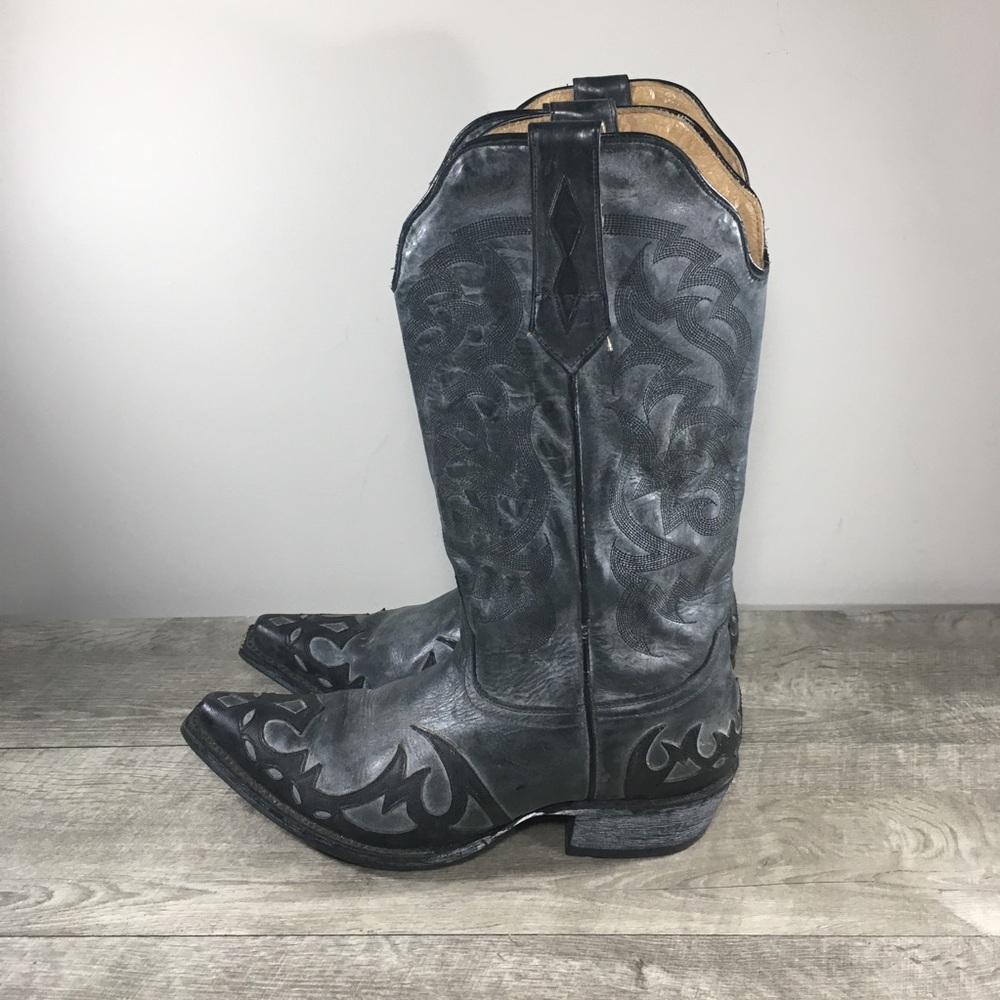 Mens MoonShine Brad Paisley Spirit Cowboy Western Distressed Leather Boots 9.5 - Picture 6 of 12